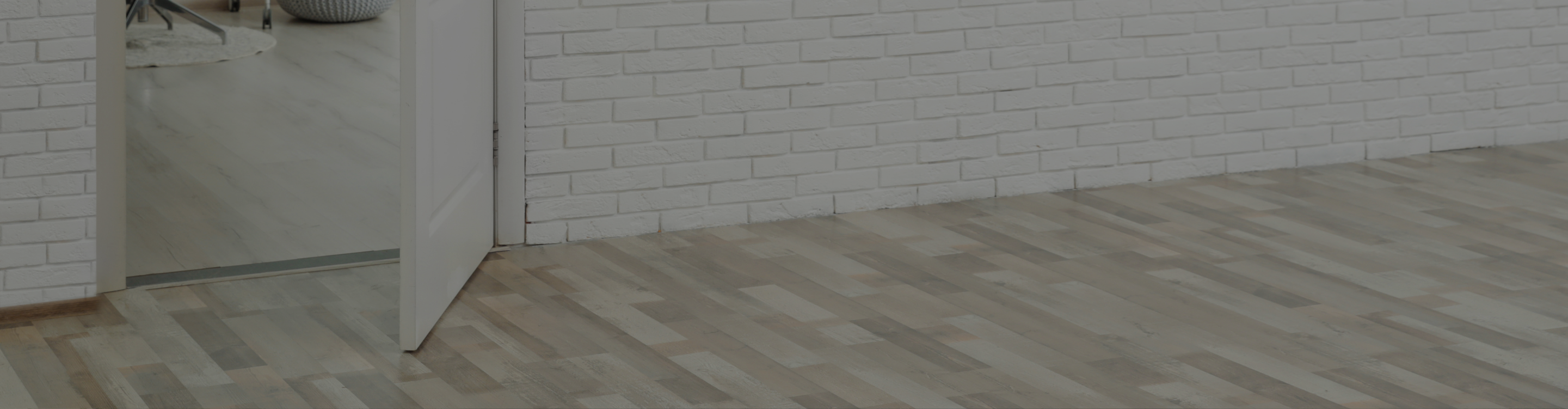 Luxury vinyl plank floors with double doors 